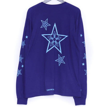 CHROME HEARTS Back Star Print T-Shirt Blue Size L