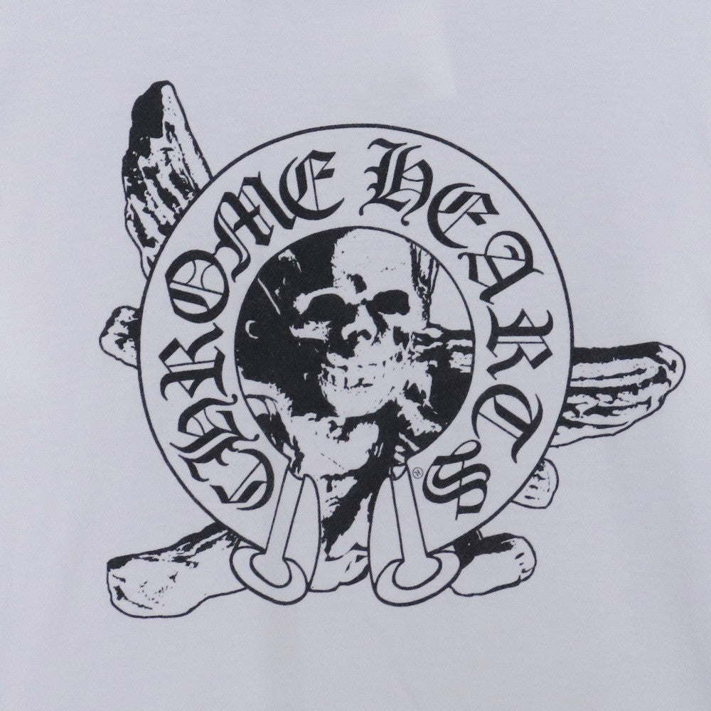 CHROME HEARTS FOTI Skull Horseshoe T-Shirt White Size M