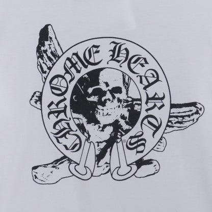 CHROME HEARTS FOTI Skull Horseshoe T-Shirt White Size M