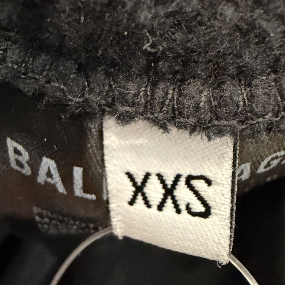 BALENCIAGA 21SS BB Logo Large Fit Hoodie Black Size XXS