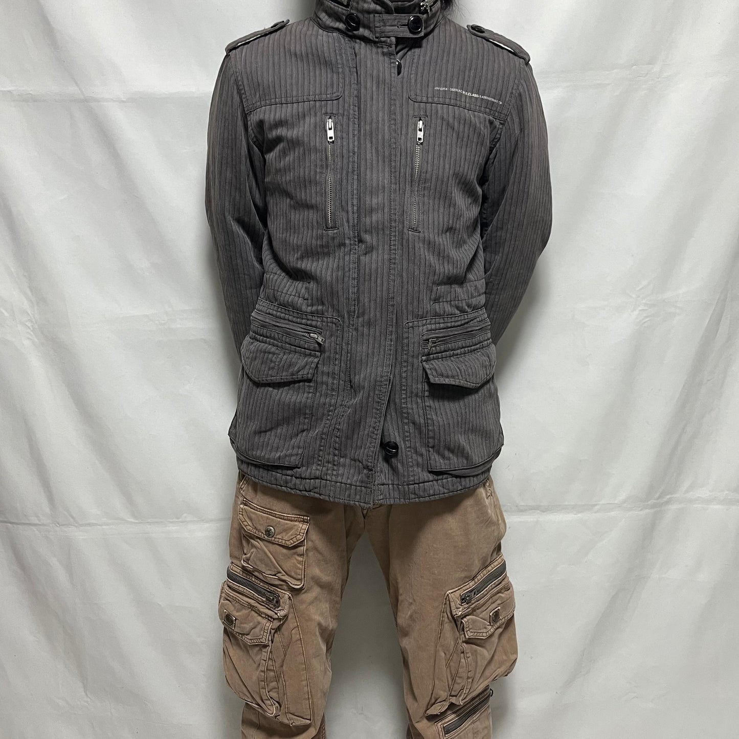 Neighborhood Work Cotton Jacket Gray Size M