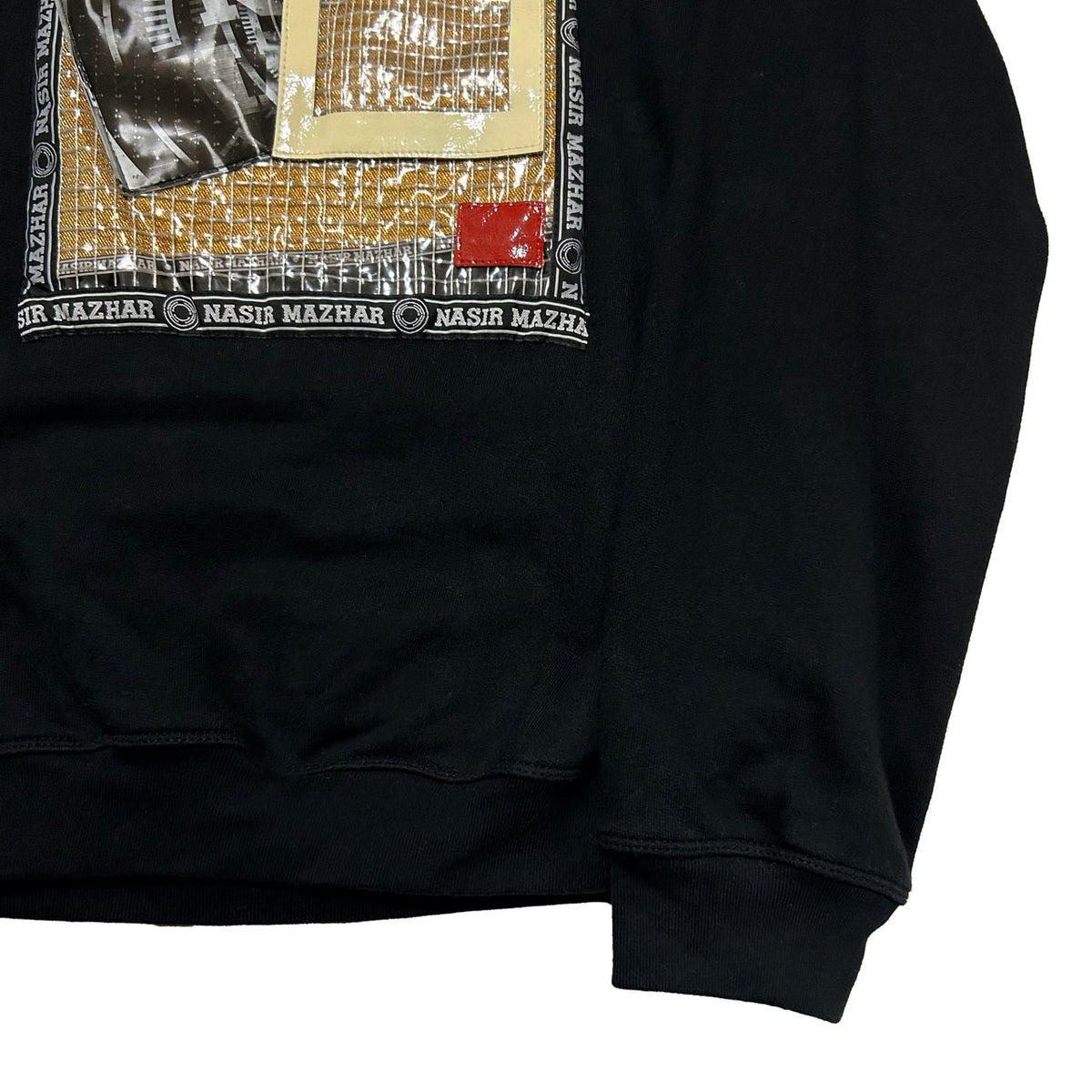 NASIR MAZHAR 2014 Vinyl Pocket Sweatshirt Black Size L