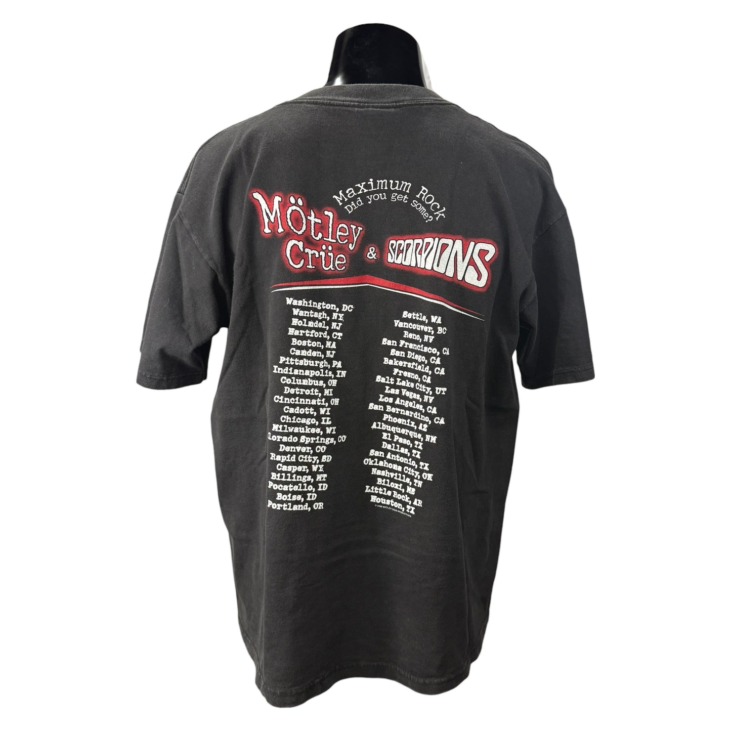 Vintage x Maximum Rock Tour Maximum Rock Tour 1999 T-Shirt Size L