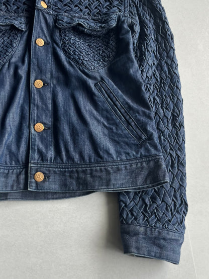 Vintage XAMPAGNE Blue Trucker Jacket Size 1