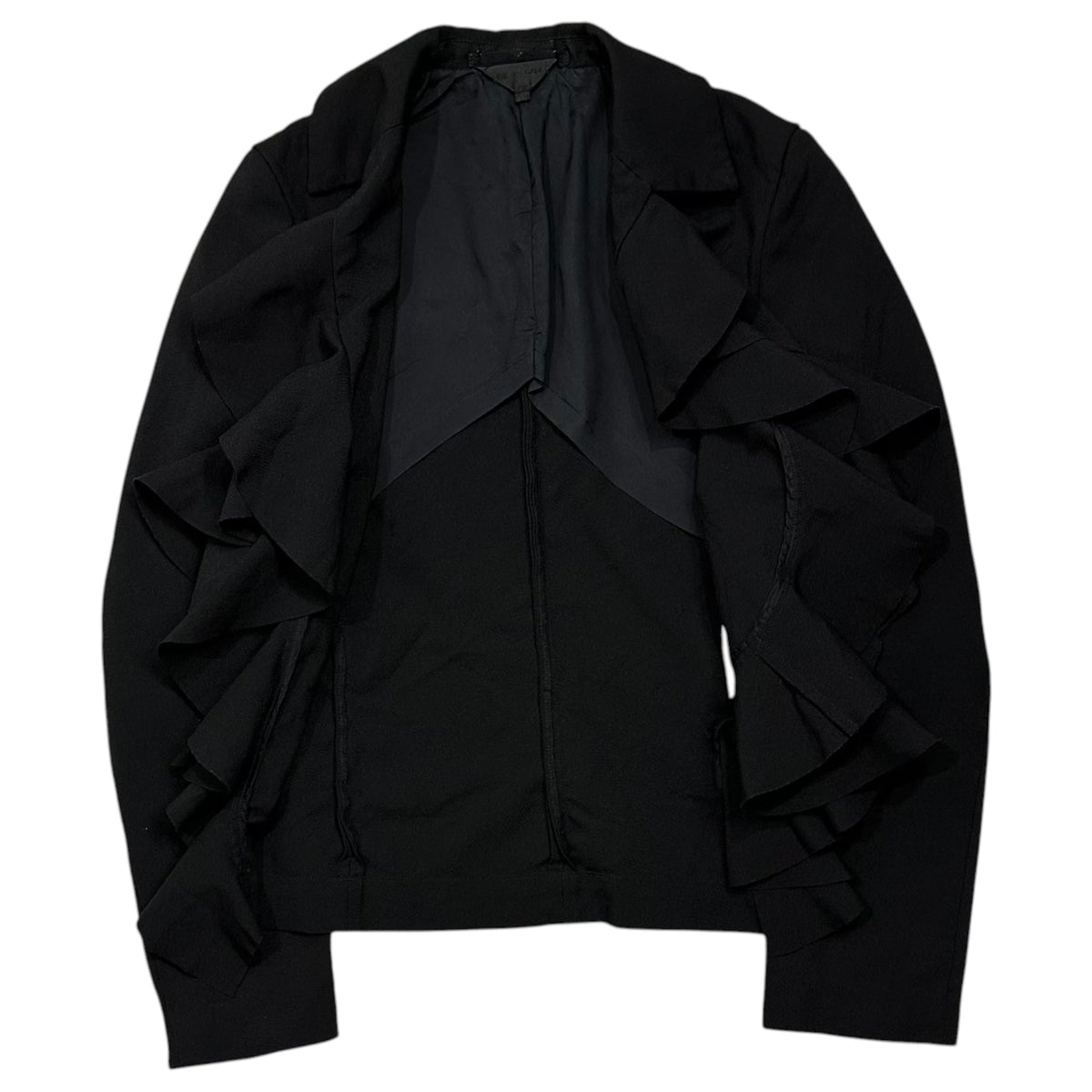COMME des GARCONS 08AW Ruffled Jacket Black Size SS