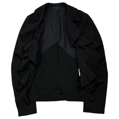 COMME des GARCONS 08AW Ruffled Jacket Black Size SS