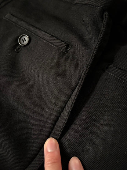 COMME des GAR AW98 Inside-Out Wool Pants Black Size S