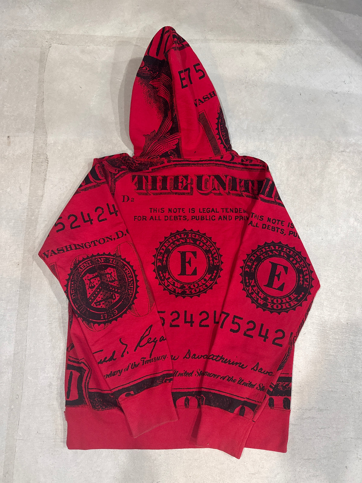 Supreme Franklin Pullover Hoodie Red Size M