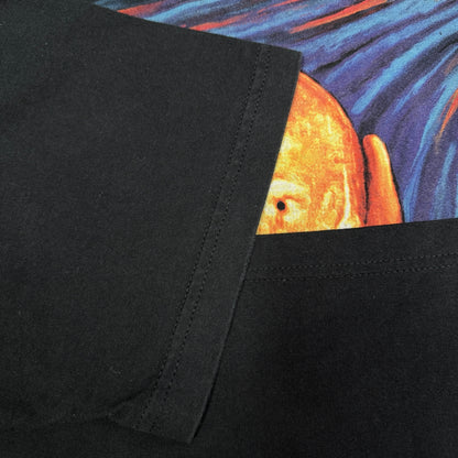 EDVARD MUNCH 90s Liquid Blue The Scream T-Shirt Blue Size XL