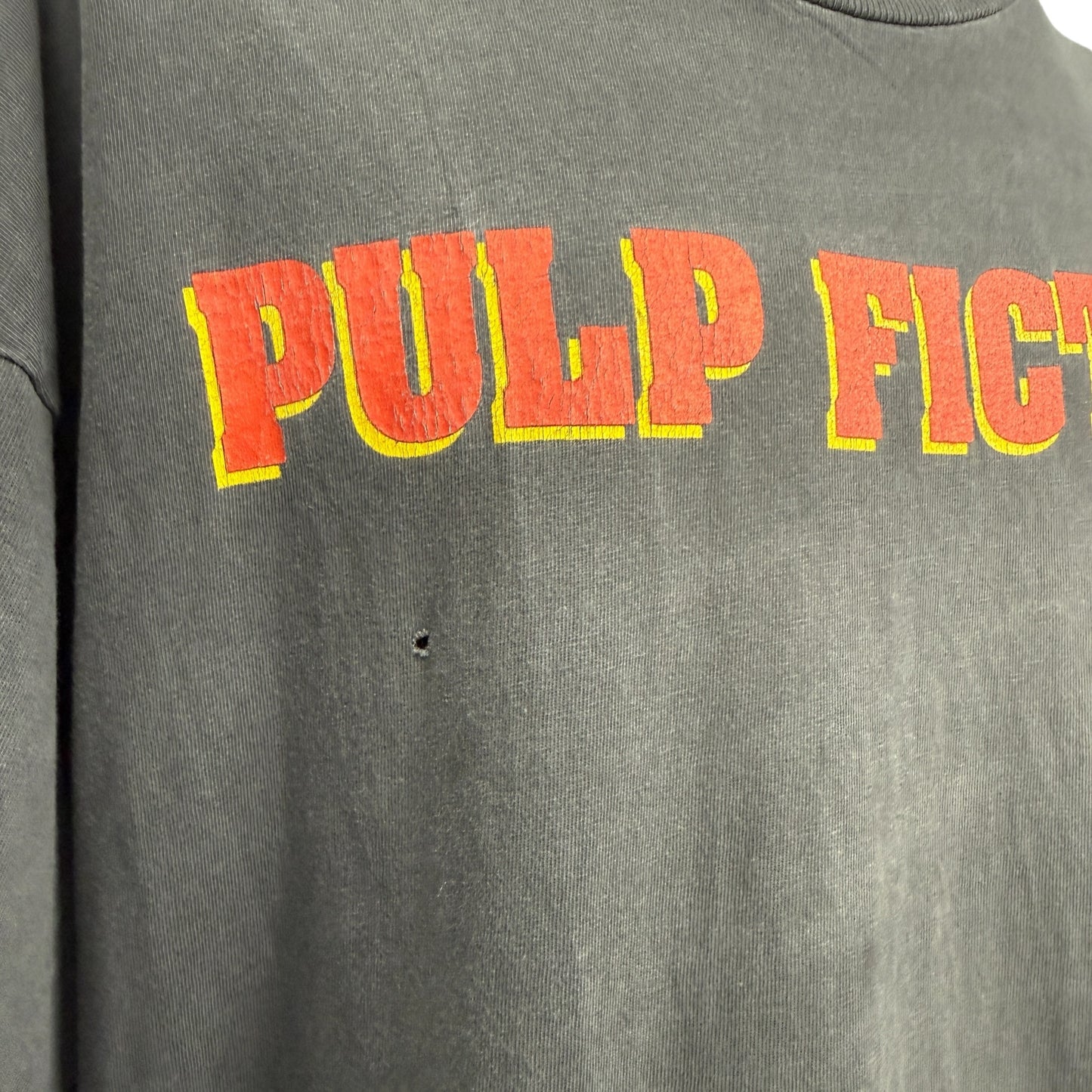 PULP FICTION 90s Movie Logo Double Sided T-Shirt Size XL
