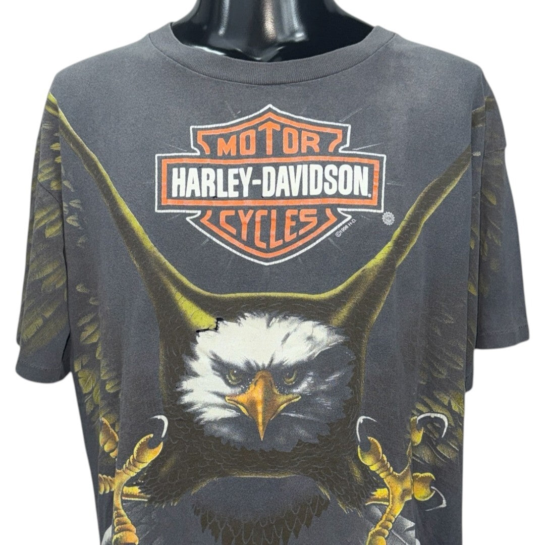 HARLEY-DAVIDSON 90s Eagle Eyes Single Stitch T-Shirt Size L