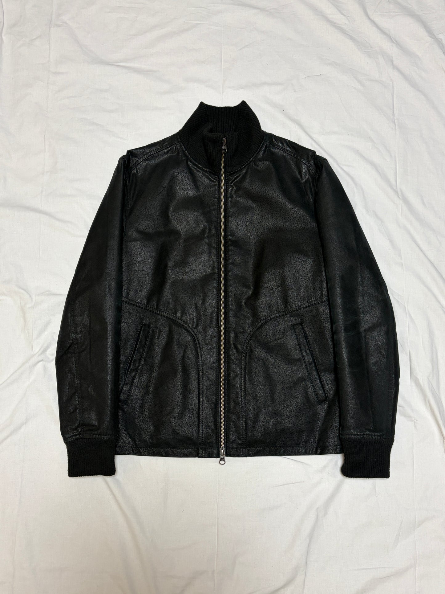 Vintage Black G.G.D Pig Leather Shirt Size 2