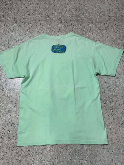 STUSSY Marx Great Minds S/S Tee Light Green Size M