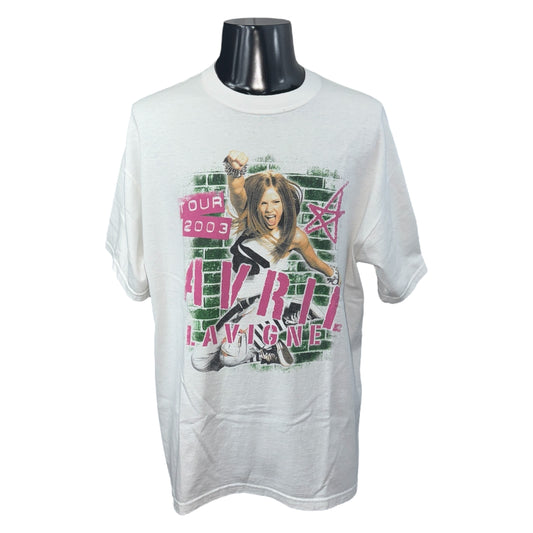 AVRIL LAVIGNE 2003 Punk Rules Tour Simple Plan Tee Size L