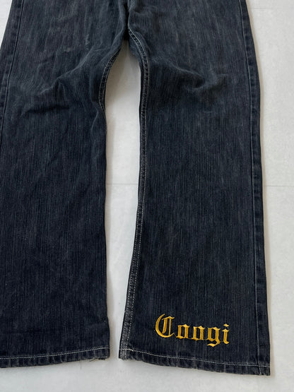 Coogi Black Wide Jeans Size W40