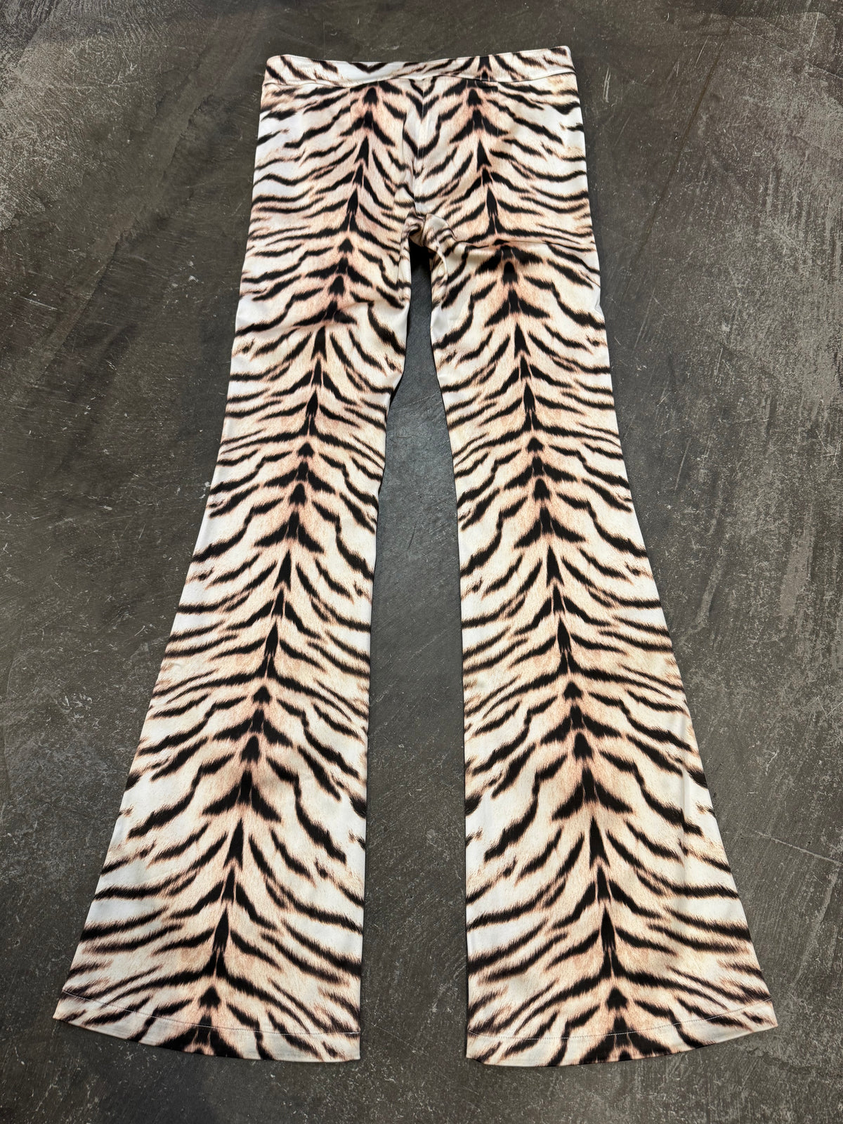 Room SERVICE Light Gold Tiger Print Pants Size S
