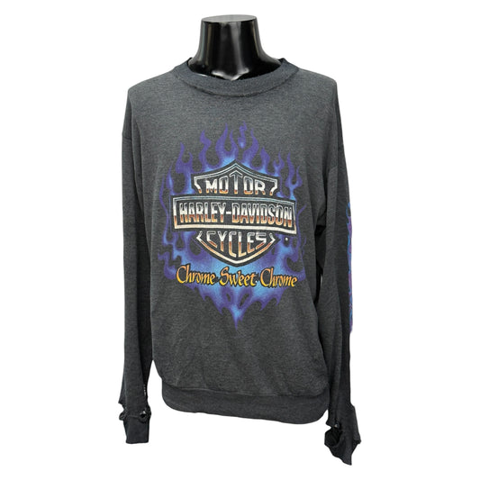 HARLEY-DAVIDSON Vintage Chrome Sweet Sweatshirt Size L/XL Size L、XL