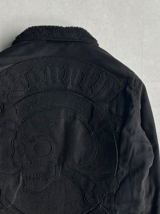 Bounty Hunter skull boa jacket Size M