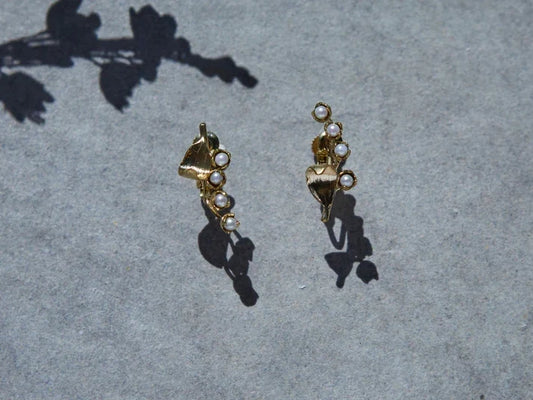 m.soeur Lily of the Valley Earrings Gold