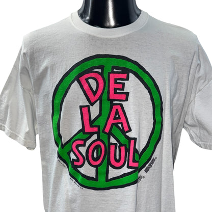 DE LA SOUL Y2K "PEACE" Graphic Vintage T-Shirt Size XL