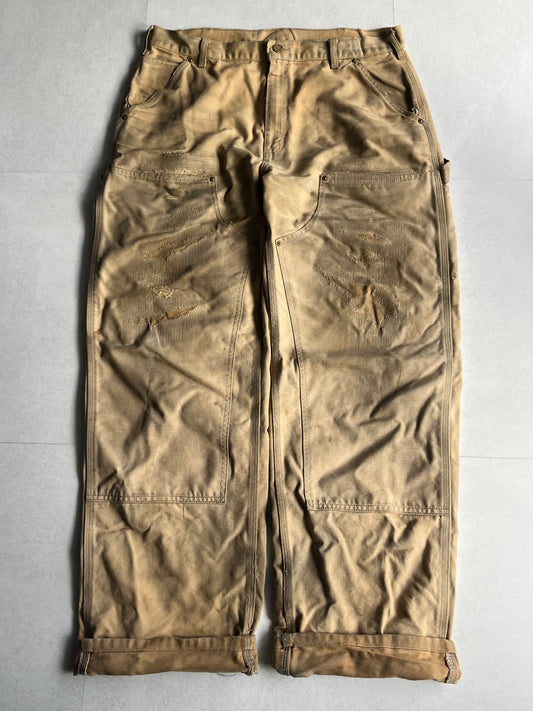 Carhartt Beige Damaged Work Pants