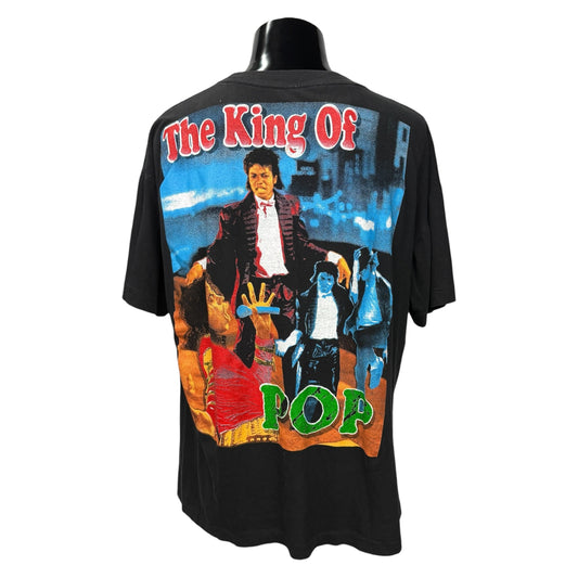 MICHAEL JACKSON 90s "King Of Pop" Rap T-Shirt Size XL