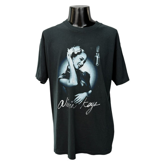 ALICIA KEYS 00s Vintage Diary Tour 2005 T-Shirt Size L