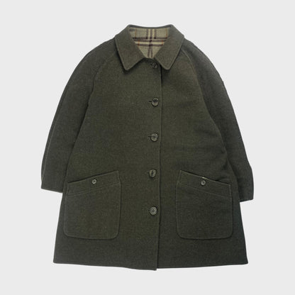 Burberrys' 90s Reversible Wool Short Coat Nova Check Size M