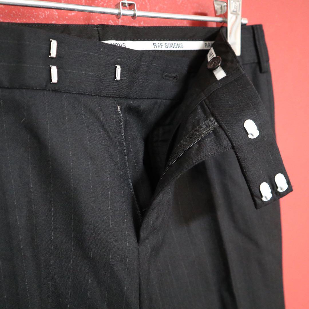 Raf Simons Archive Wool Ankle Tapered Striped Slacks Size 46