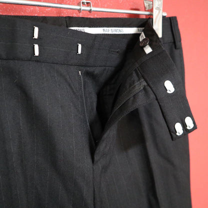 Raf Simons Archive Wool Ankle Tapered Striped Slacks Size 46