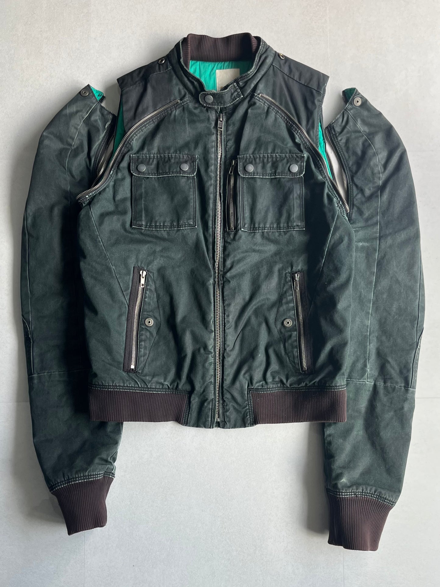 Diesel Green Gimmick Cotton Jacket Size L