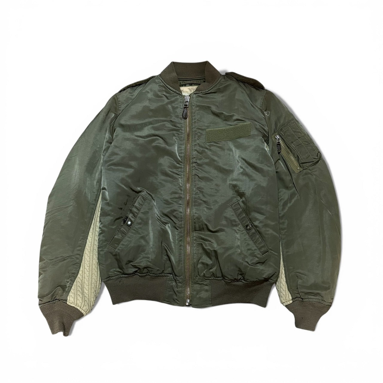 Vintage 04AW Green MA-1 Flight Jacket Size MEDIUM