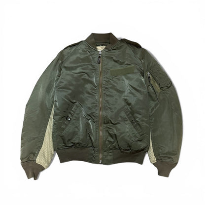 Vintage 04AW Green MA-1 Flight Jacket Size MEDIUM