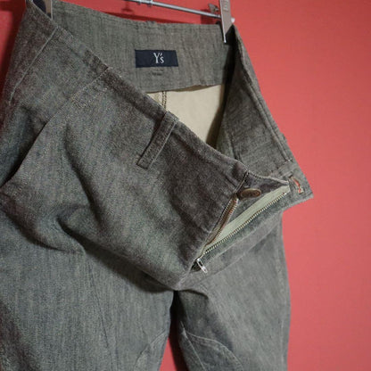 Y's Gray Cotton Blend Cropped Jodhpur Pants Size 2