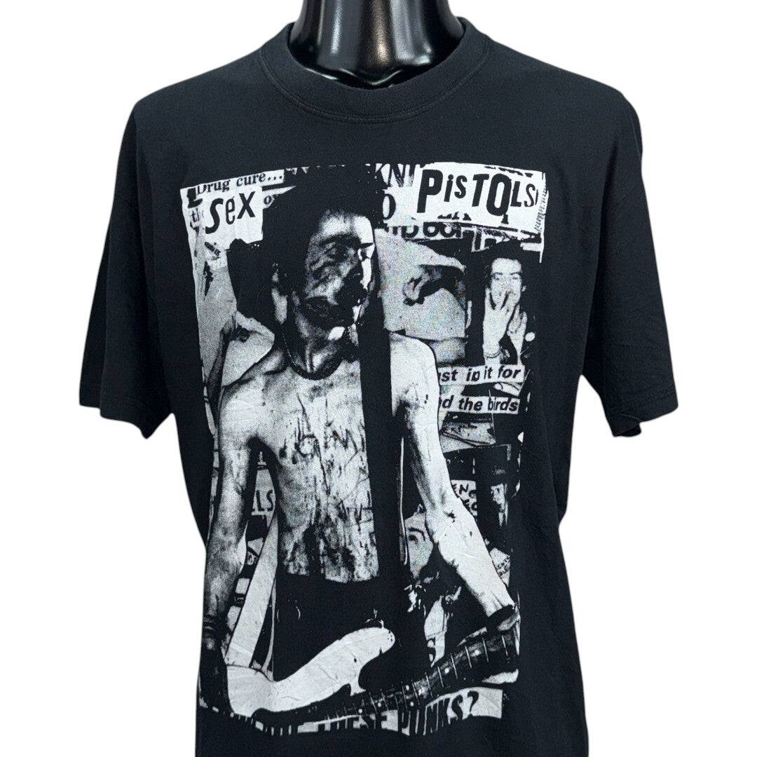 SEX PISTOLS 90s 00s "SID VICIOUS" Photo Fade T-Shirt Size L