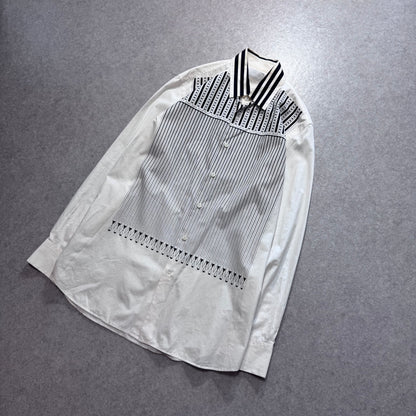 Prada White Long Sleeve Shirt (SS09) Size M