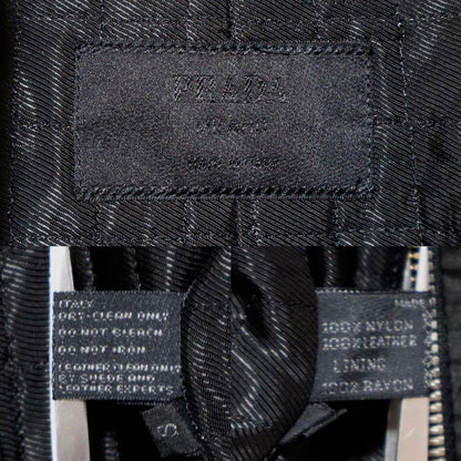 Prada Archive Leather Nylon Docking Vest Black Size S