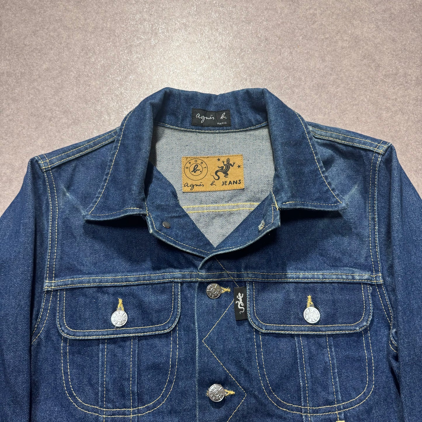 agnes b. 90s Blue Long Sleeve Shirt Size XS