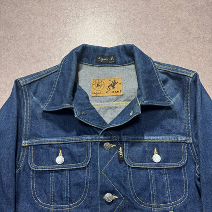 agnes b. 90s Blue Long Sleeve Shirt Size XS