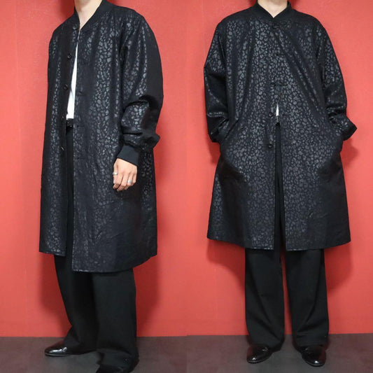 BLACK COMME des GARCONS 21AW Leopard Long Coat Size L