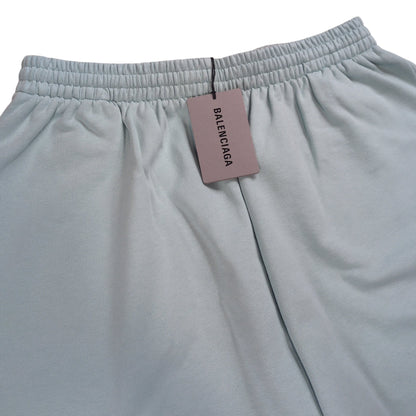 BALENCIAGA BB Logo Embroidered Cotton Sweat Shorts Size M