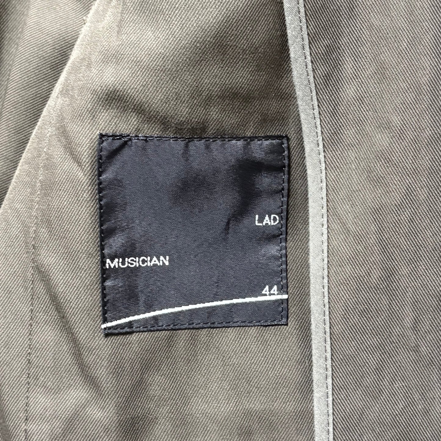 LAD MUSICIAN 06AW Fly Front Stand Military Jacket Size 44