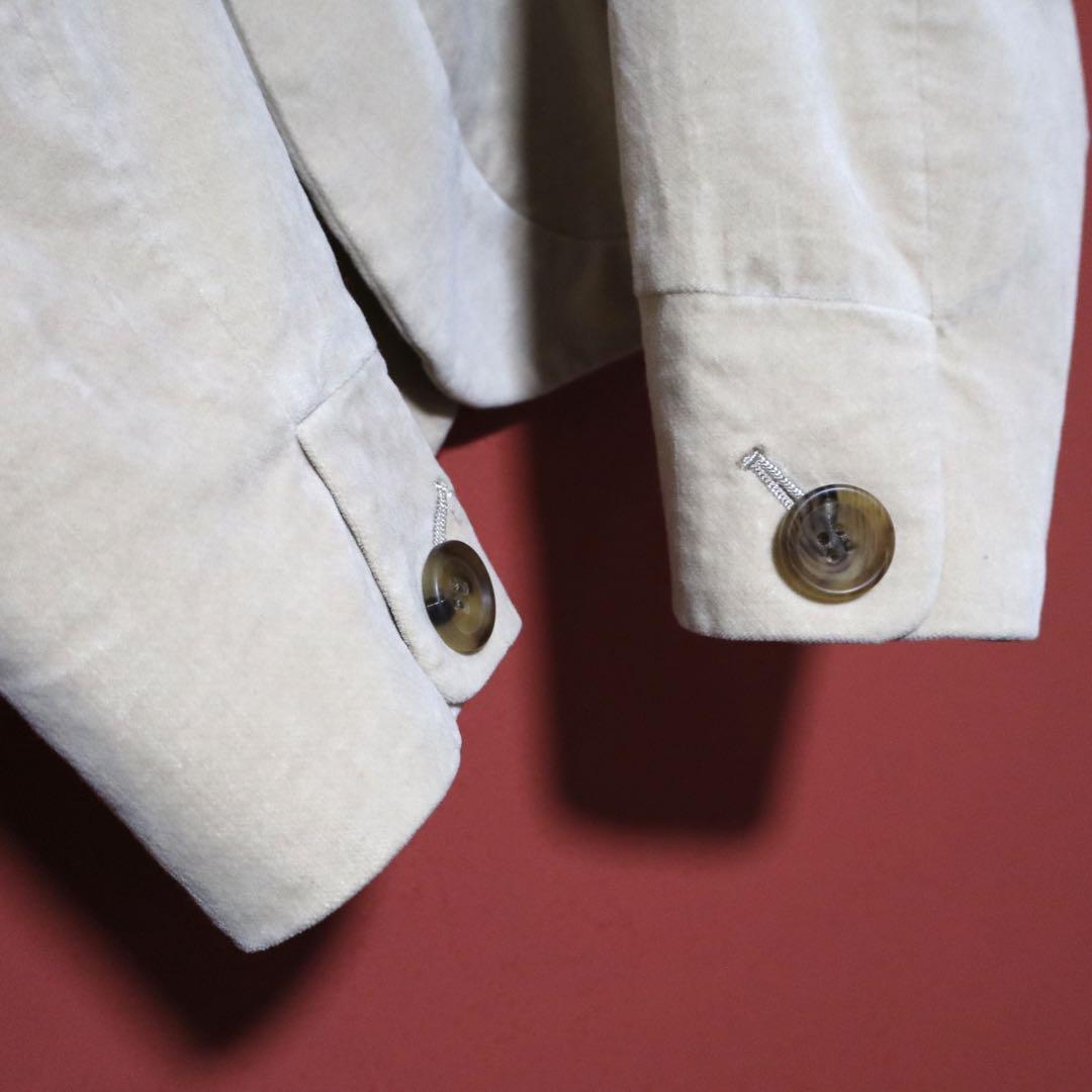 Issey Miyake Beige Cashmere Blend Collarless Jacket Size 2