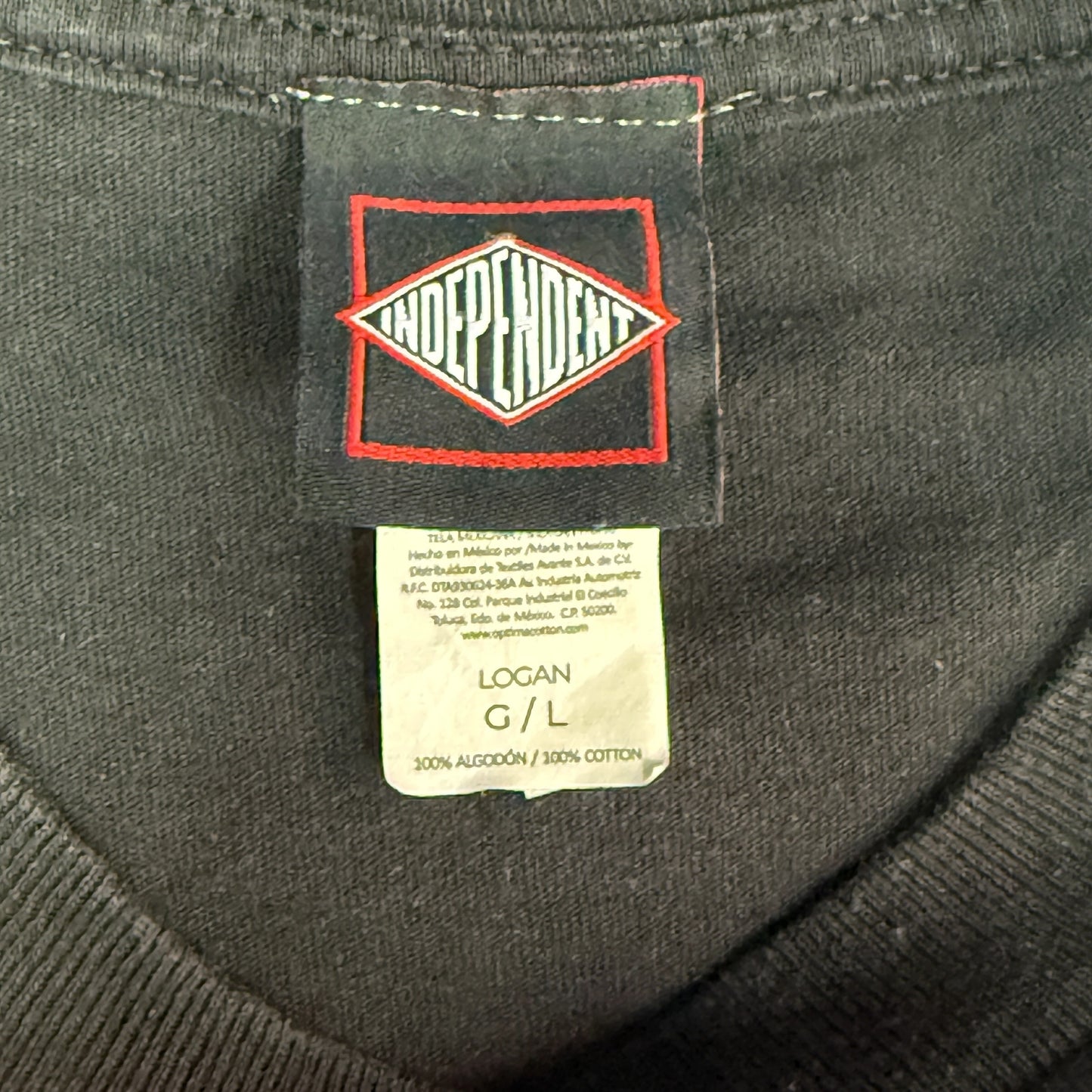 INDEPENDENT 00s Bar Logo Vintage T-Shirt Black Size XL