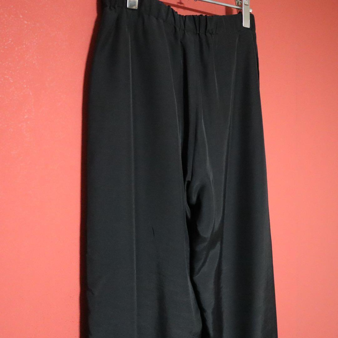 HaaT 00s Cupro Luster Wide Straight Pants Black Size 3