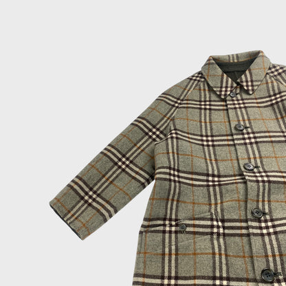 Burberrys' 90s Reversible Wool Short Coat Nova Check Size M