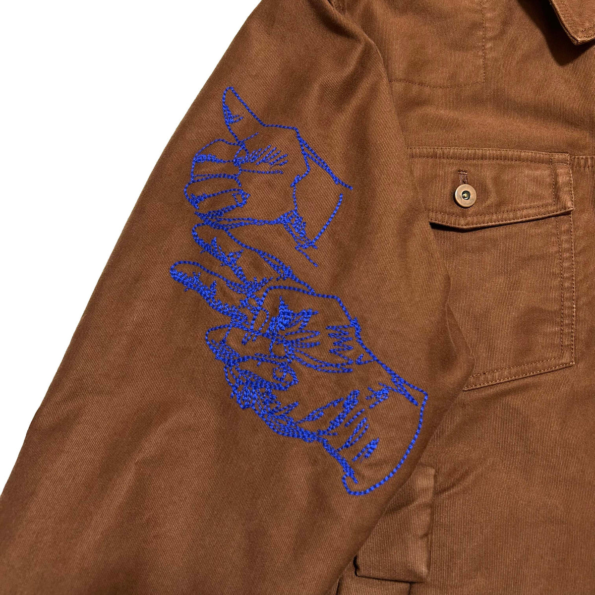 BERNHARD WILLHELM AW18 Cotton Workwear Jacket Brown Size M