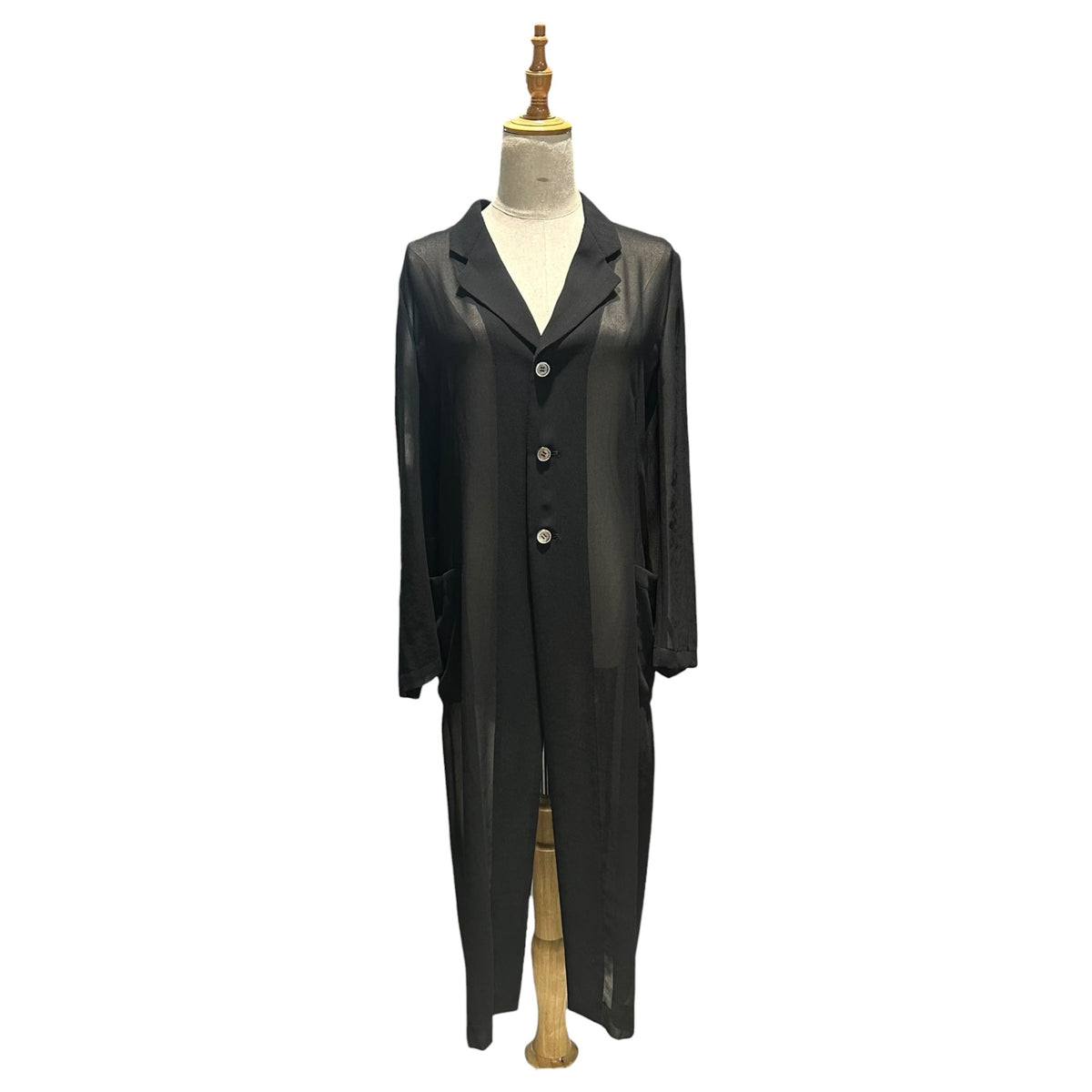 COMME des GARCONS 99SS Poly Sheer Long Coat Size FREE