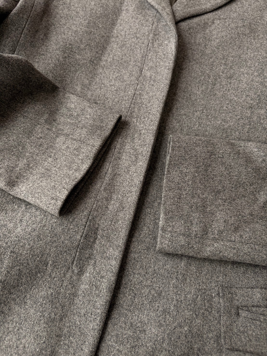 JIL SANDER 00s Wool Cashmere Fly-Front Coat Gray Size 36