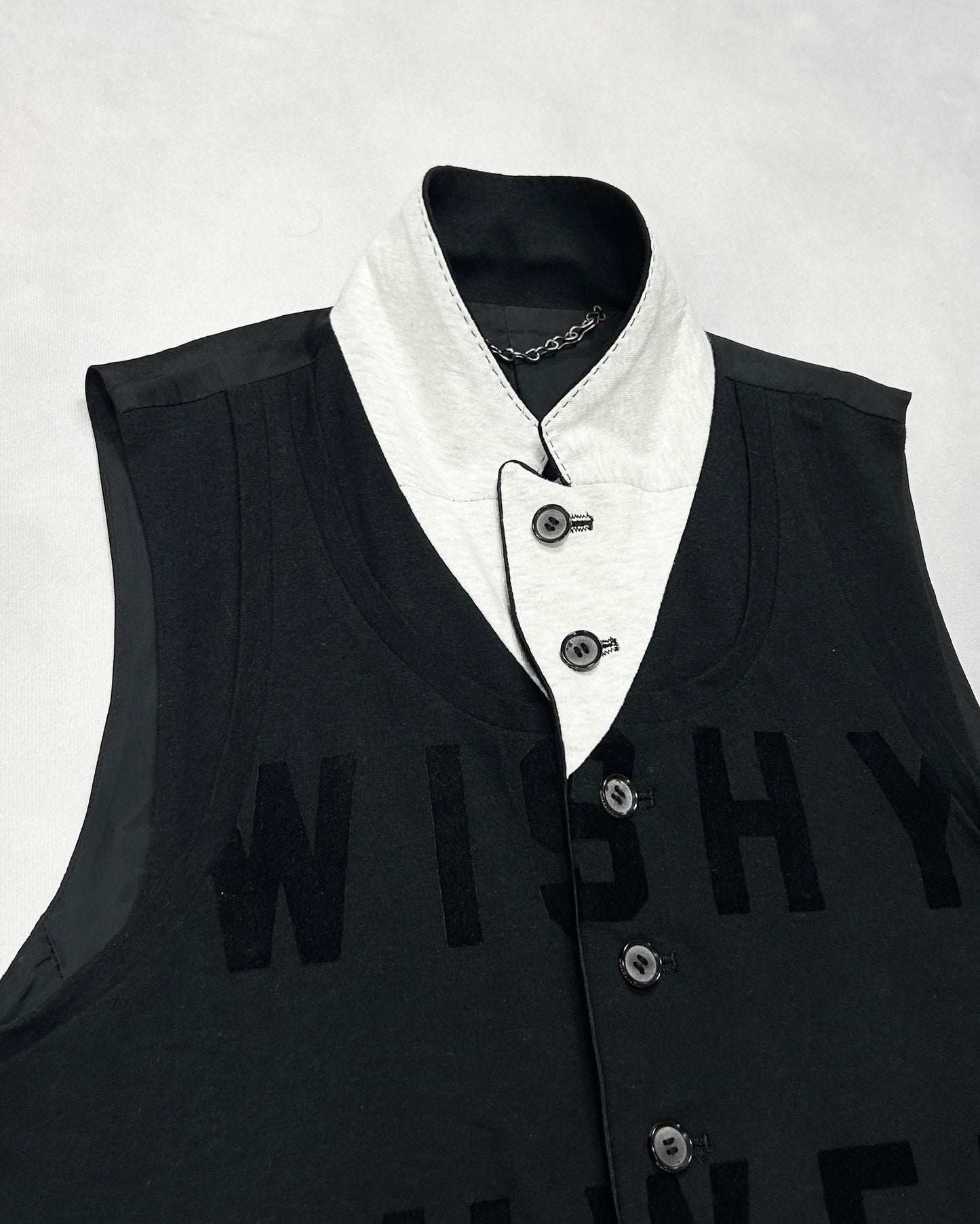MIHARA YASUHIRO Typography Layered Vest (S/S2012) Size 46